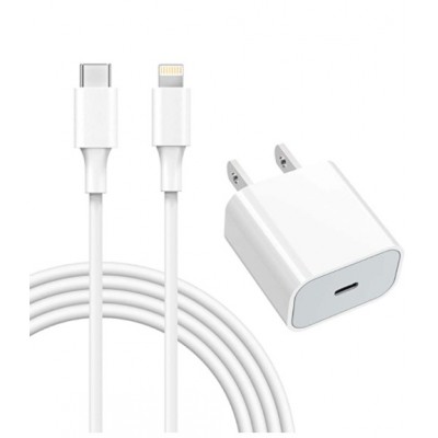 20W USB-C POWER ADAPTER - USB-C TO LIGHTING CABLE (CABLE INCLUDED)